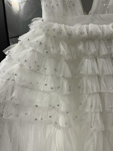 Graceful Pearl White Dress